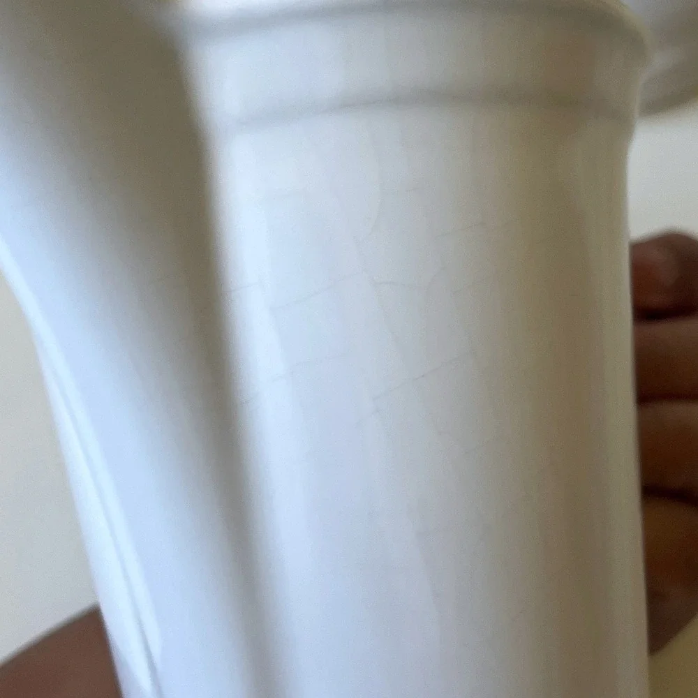 Fapor Coronado White Creamer Set of 2 Restaurant Ware Ironstone Pitchers